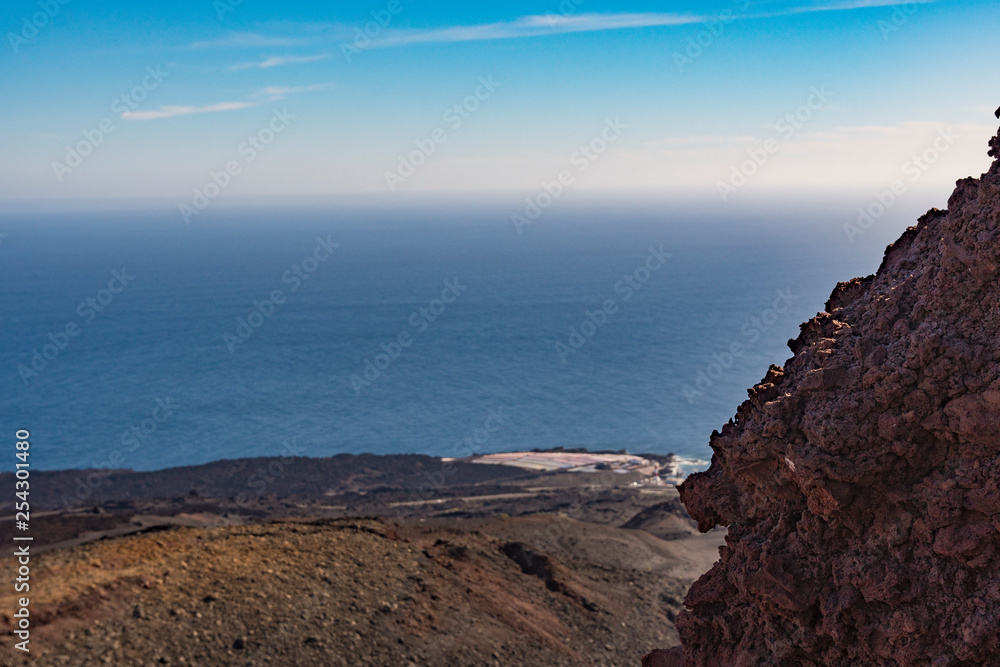 Landscape at the Teneguía volcano near Los Canarios ( Region Fuencaliente de La Palma ) at La Palma / Canary Islands