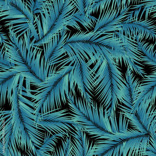 Fototapeta Naklejka Na Ścianę i Meble -  Tropical plant illustration pattern