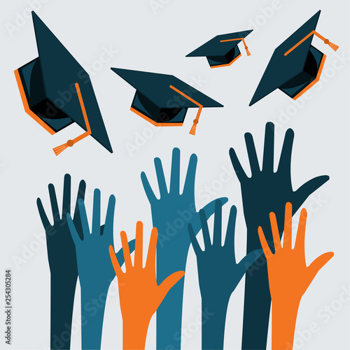 graduation concept vector illustration