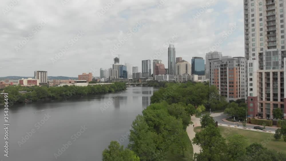 Austin Rainey Street City on the water 4k RAW Drone footage Austin Rainey Street City on the water 4k RAW Drone footage