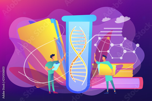 Genetic testing concept vector illustration.