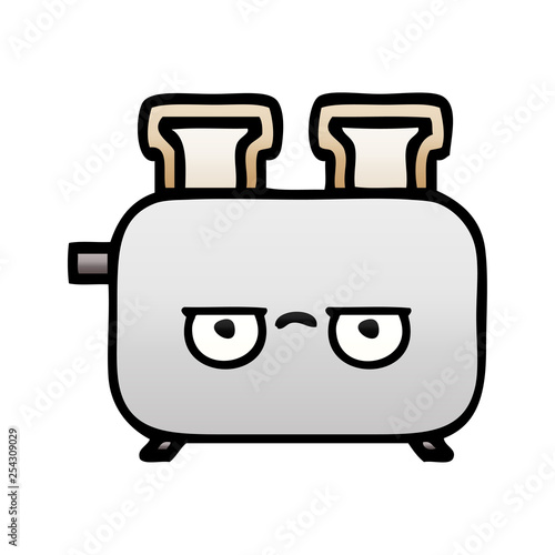 gradient shaded cartoon of a toaster