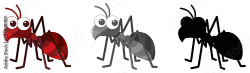Set of ant character