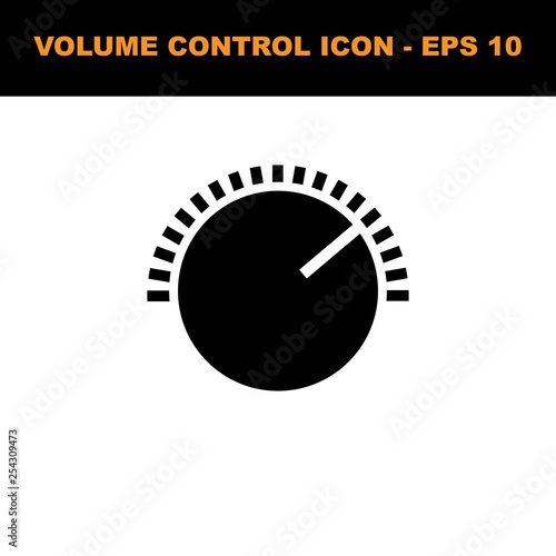Simple volume button icon.  Perfect Black pictogram illustration on white background.- vector