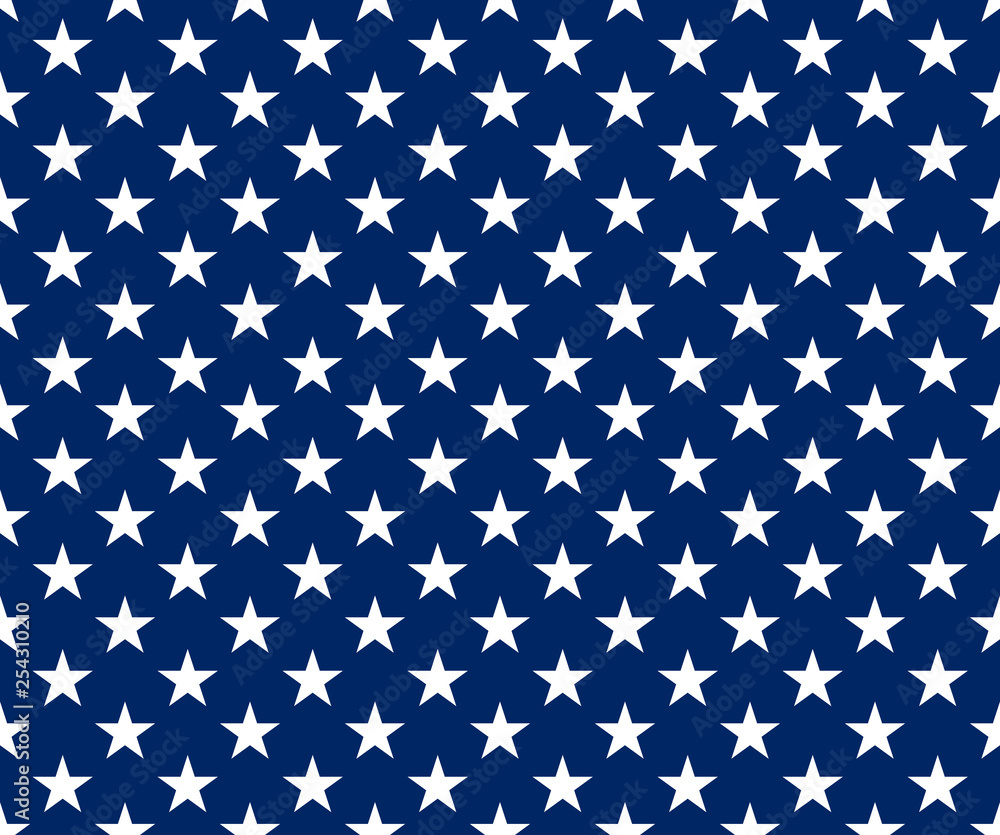 white stars on blue background in usa flag colors, seamless stock vector  illustration clip art background Stock Vector | Adobe Stock