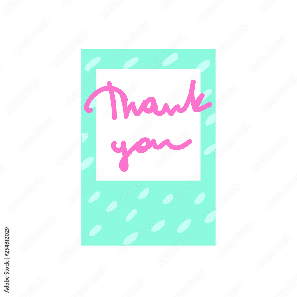 Inscription in a bright cartoon frame. Great for cards, textiles, posters and other design. Hand lettering Thank You. Words of gratitude. Inscription in a bright cartoon frame. Great for cards, textiles, posters and other design. Hand lettering Thank You. Words of gratitude.