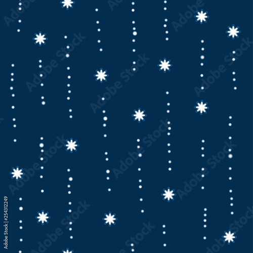 Minimal abstract winter seamless pattern with snowflakes
