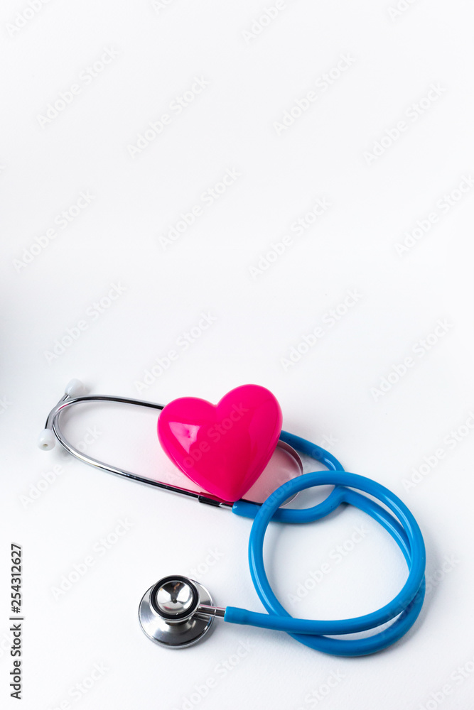 The Heart and stethoscope background close up image.. The Heart and stethoscope background close up image..