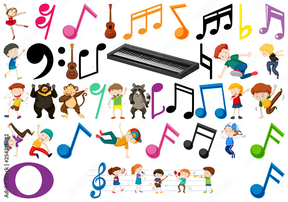 Set of music element Set of music element