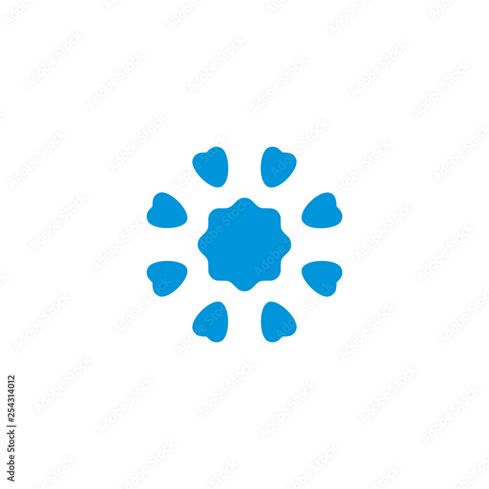 abstract simple flower stamp logo vector abstract simple flower stamp logo vector
