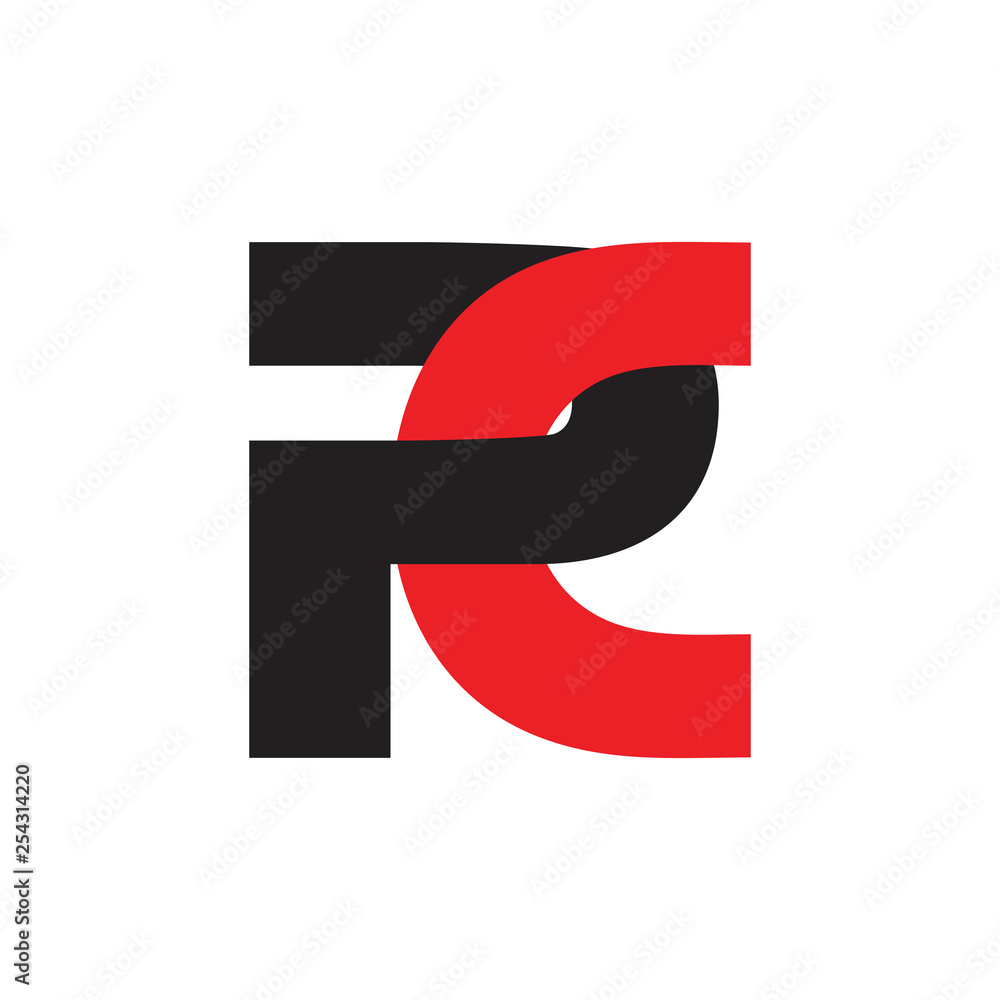 abstract letters pc simple linked logo vector abstract letters pc simple linked logo vector