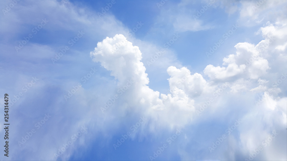 popular blue sky and white clouds wallpaper background