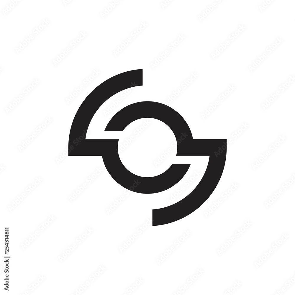 simple abstract letter o geometric line logo vector simple abstract letter o geometric line logo vector