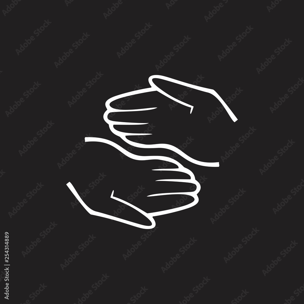 care hand hand drawn design symbol vector care hand hand drawn design symbol vector