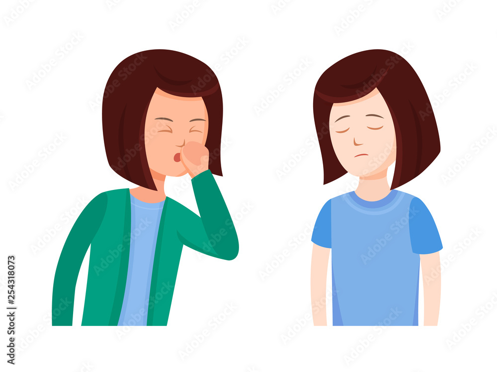 Health problems, Zika virus. Girl feels discomfort, malaise, weakness. Health problems, Zika virus. Girl feels discomfort, malaise, weakness.