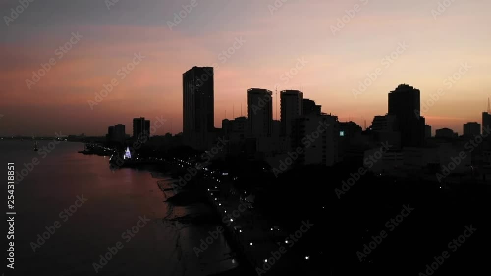 City during sunset with beautiful shadows City during sunset with beautiful shadows