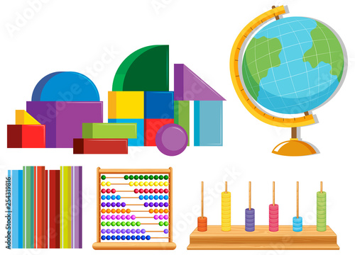 Set of math toys
