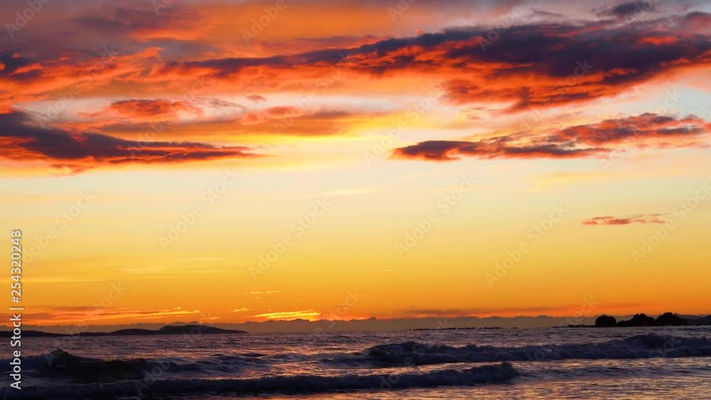 Beautiful red sunset on the Mediterranean sea Beautiful red sunset on the Mediterranean sea