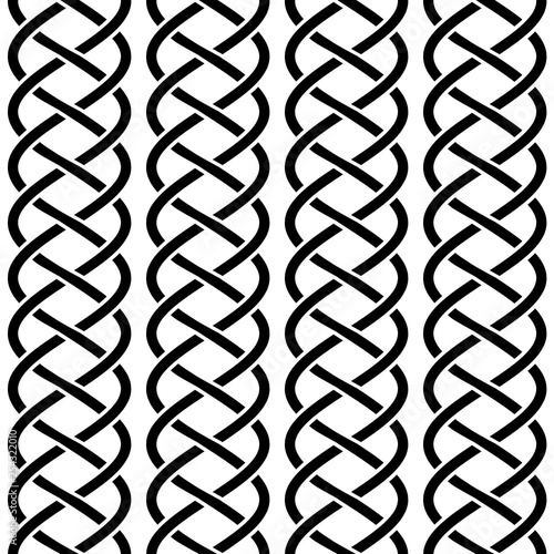 Black and white braided rop...