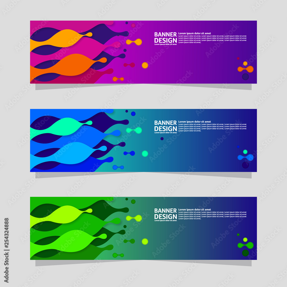 Abstract banner design. Colorful background Illustration vector