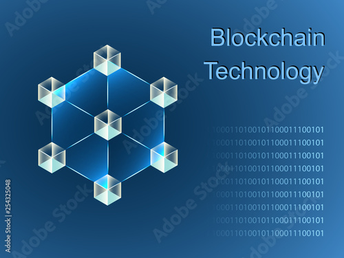 Blockchain concept slider banner design