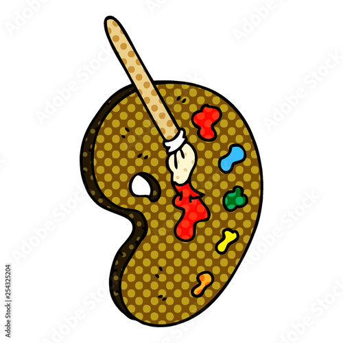 quirky comic book style cartoon art pallette