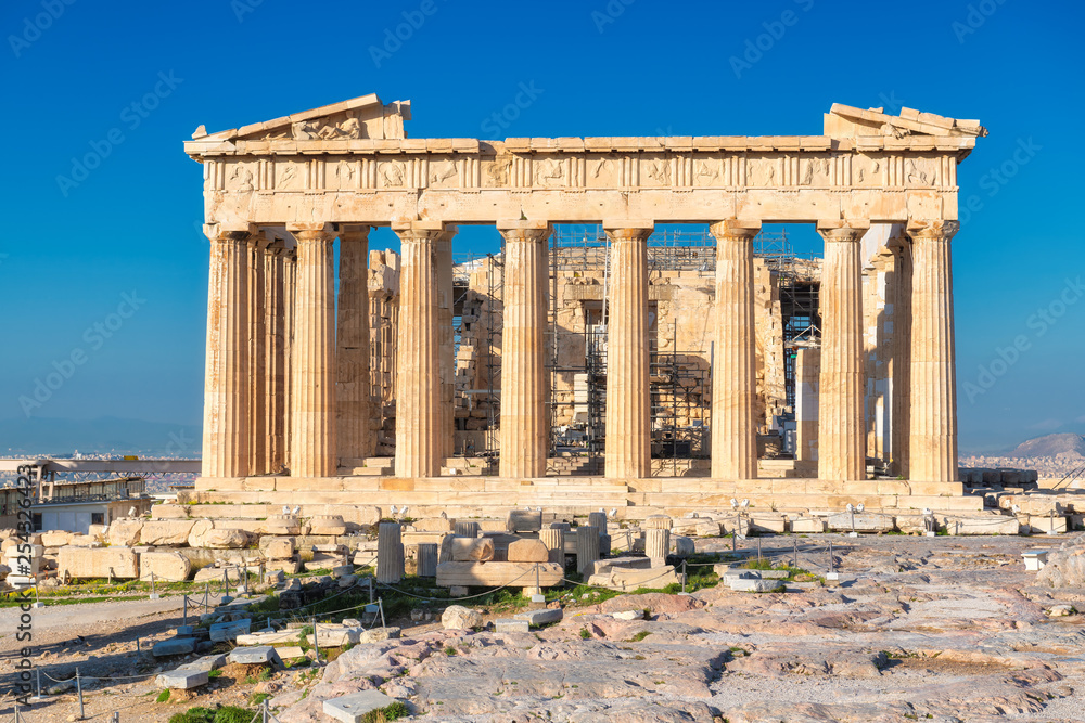 Parthenon temple in Acropolis, Athens, Greece. 