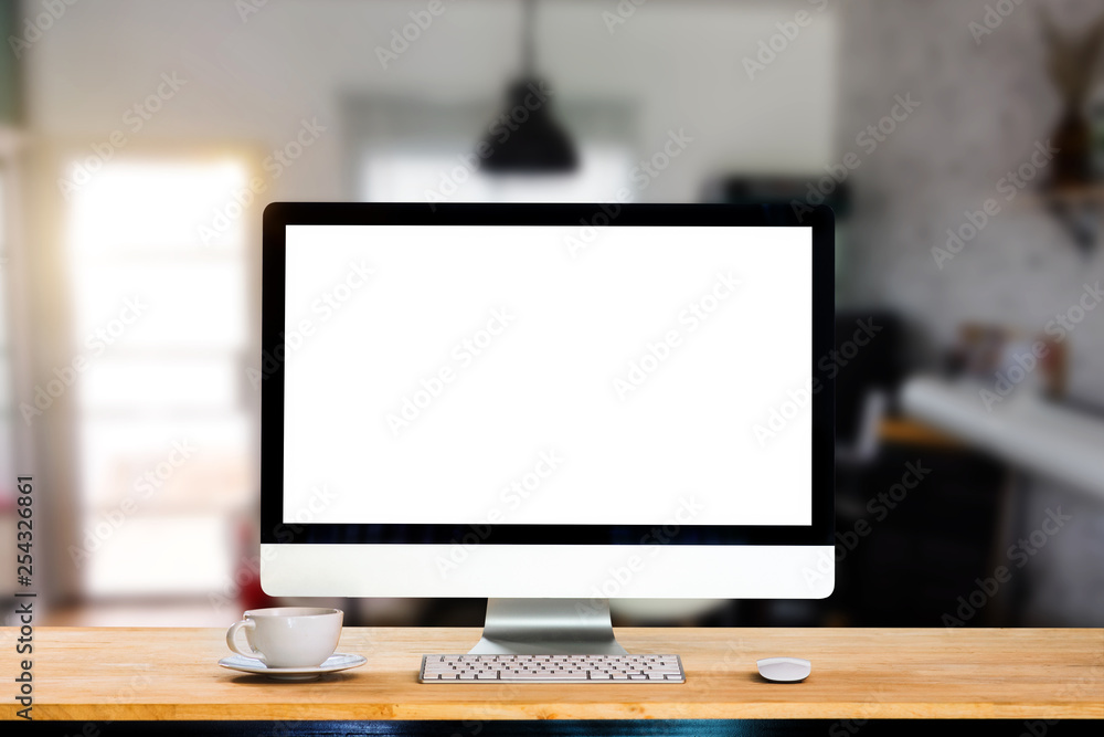 workspace with desktop computer, office supplies, houseplant and coffee cup at office. desk work concept. workspace with desktop computer, office supplies, houseplant and coffee cup at office. desk work concept.