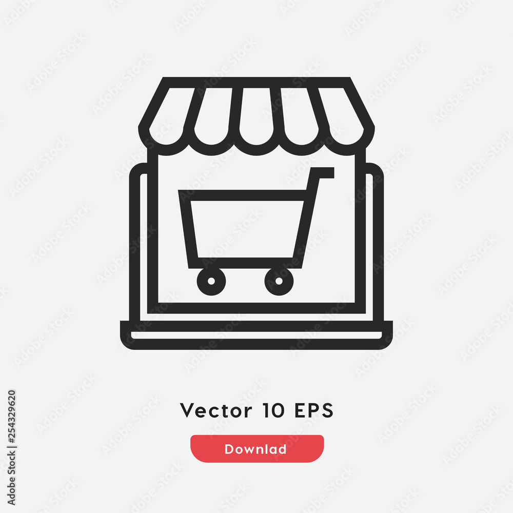 Online store icon vector Online store icon vector