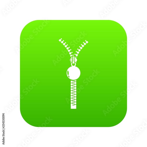 Opened zip icon. Simple illustration of opened zip vector icon for web