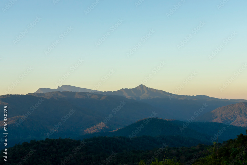 The mountain view. The mountain view.