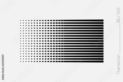 Universal Modern Halftone Geometric Shape. Vector Classical Design Element.