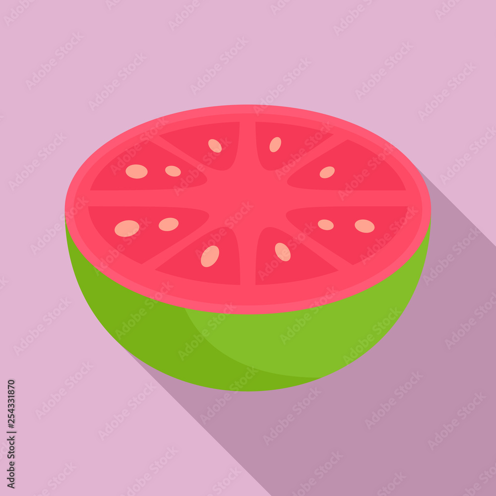 Piece of guava icon. Flat illustration of piece of guava vector icon for web design Piece of guava icon. Flat illustration of piece of guava vector icon for web design