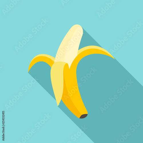 Tasty banana icon. Flat illustration of tasty banana vector icon for web design