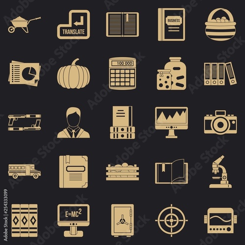 Skills icons set. Simple set of 25 skills vector icons for web for any design