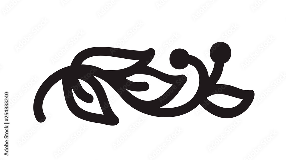 monoline flourish scandinavian monogram vector with leaves and flowers. Corners and dividers for Valentines Day, wedding, birthday greeting card, book, web design monoline flourish scandinavian monogram vector with leaves and flowers. Corners and dividers for Valentines Day, wedding, birthday greeting card, book, web design