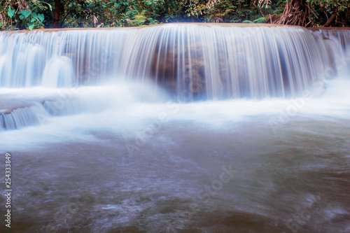 Waterfall with beautiful in the spring.
