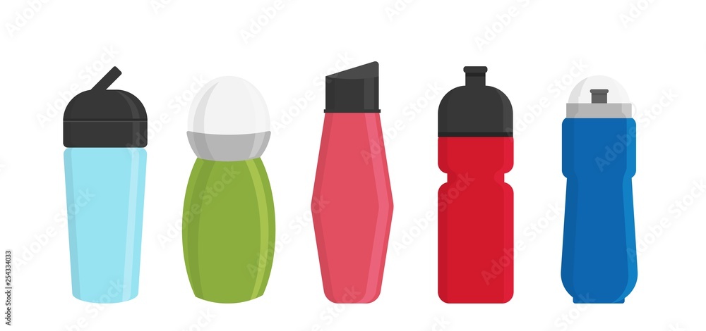 Blank bicycle plastic bottles for water vector illustration. Drink container clean beverage. Sport water bottle. Mineral bottled sporty accesssories. Thirsty power eco aqua. Blank bicycle plastic bottles for water vector illustration. Drink container clean beverage. Sport water bottle. Mineral bottled sporty accesssories. Thirsty power eco aqua.