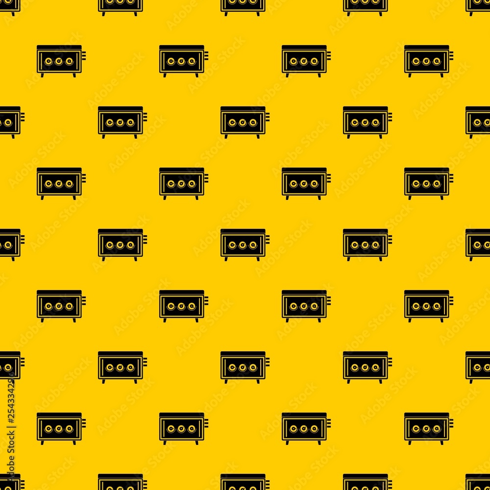 CD changer pattern seamless vector repeat geometric yellow for any design