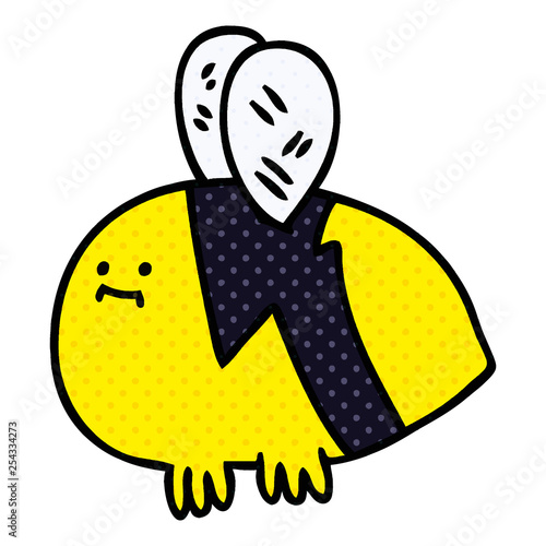 quirky comic book style cartoon bumblebee