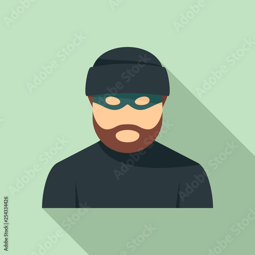 Criminal man icon. Flat illustration of criminal man vector icon for web design