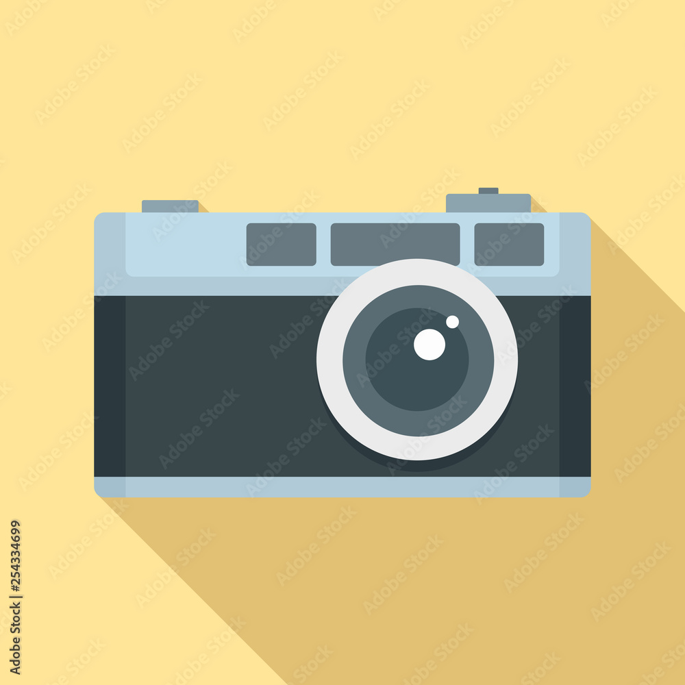 Retro camera icon. Flat illustration of retro camera vector icon for web design Retro camera icon. Flat illustration of retro camera vector icon for web design