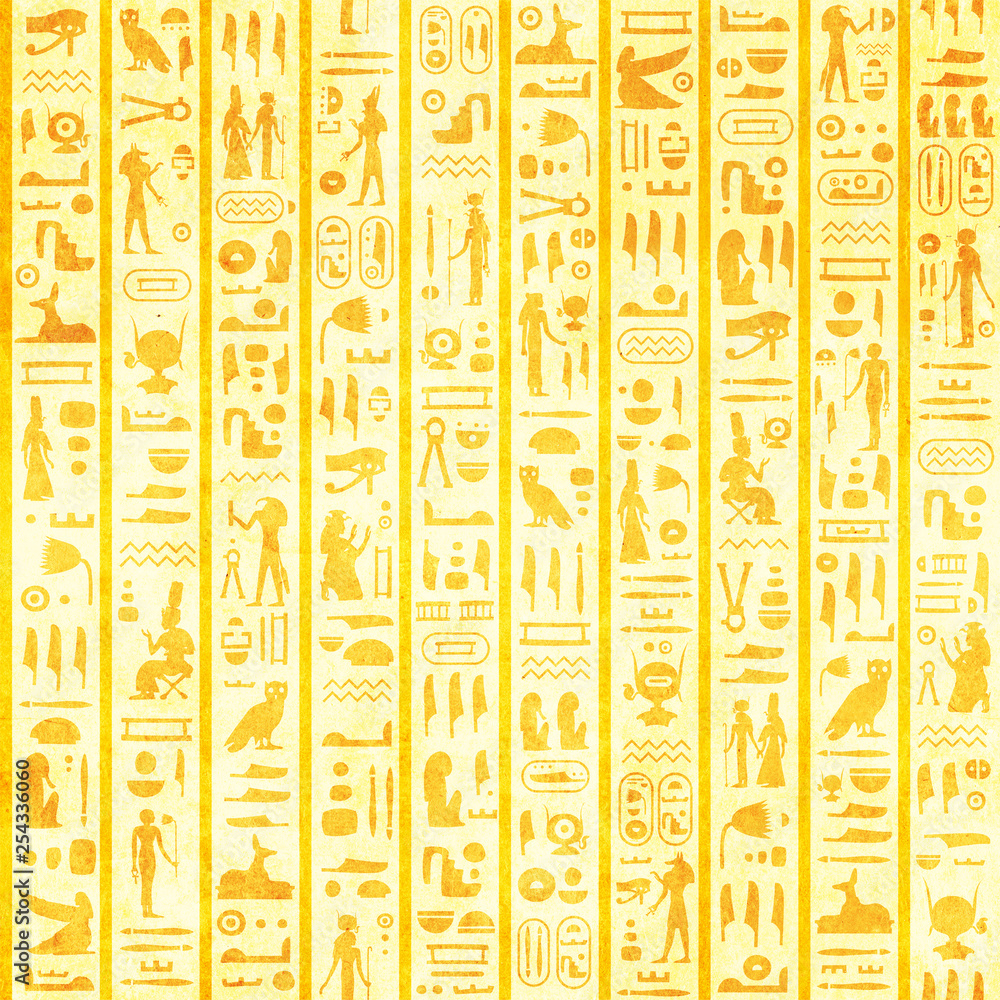 Grunge background with ancient egyptian hieroglyphs Stock Illustration ...