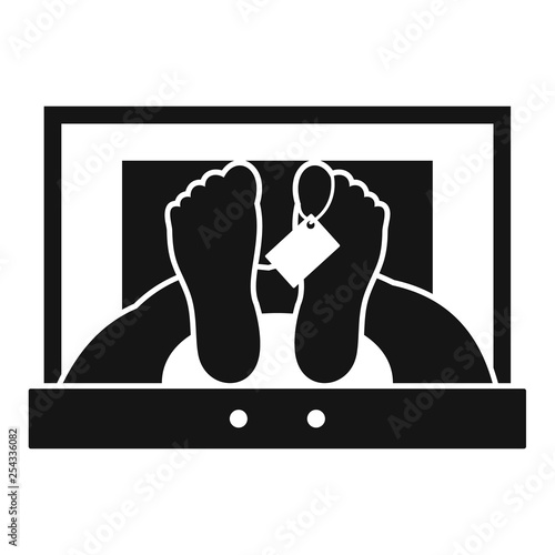 Corpse forensic cell icon. Simple illustration of corpse forensic cell vector icon for web design isolated on white background