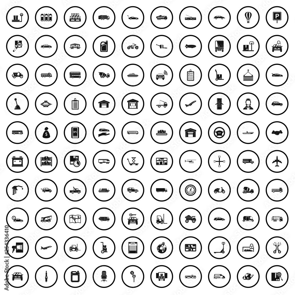 100 transport company icons set in simple style for any design vector illustration 100 transport company icons set in simple style for any design vector illustration