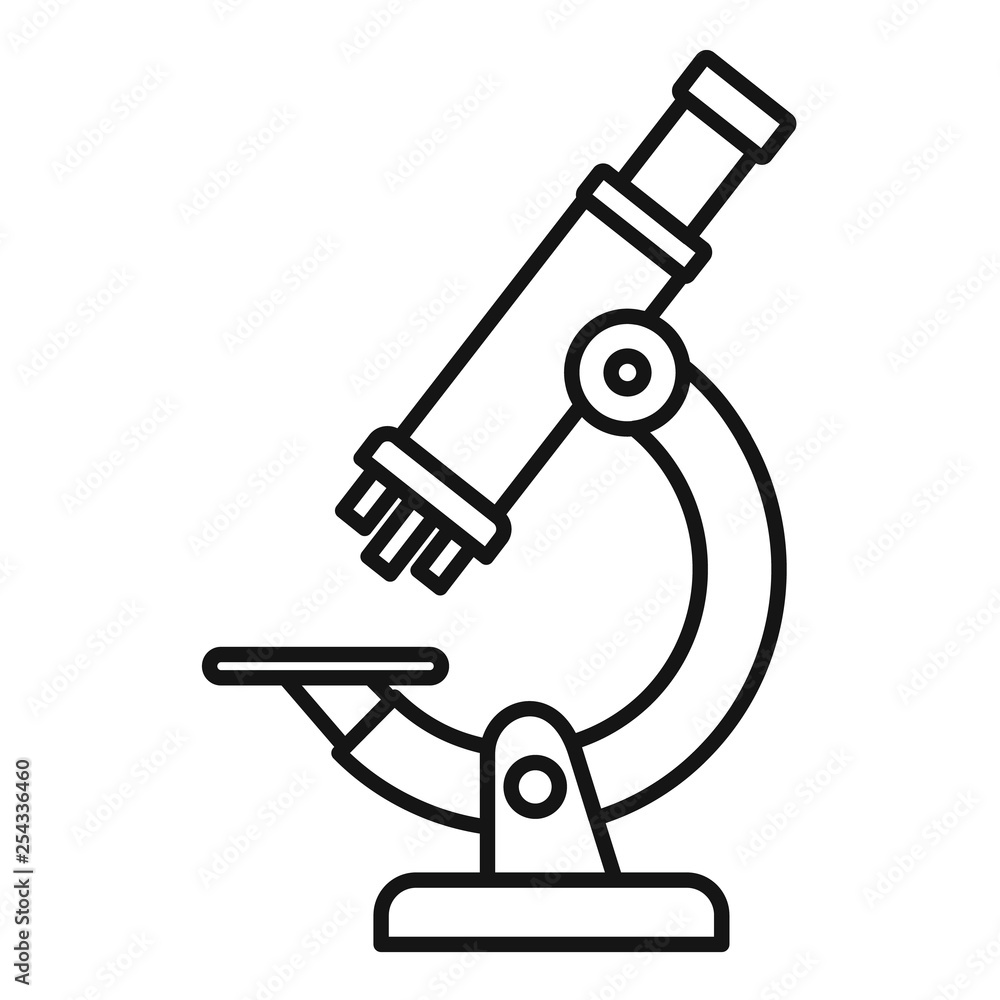 Microscope icon. Outline microscope vector icon for web design isolated on white background Microscope icon. Outline microscope vector icon for web design isolated on white background