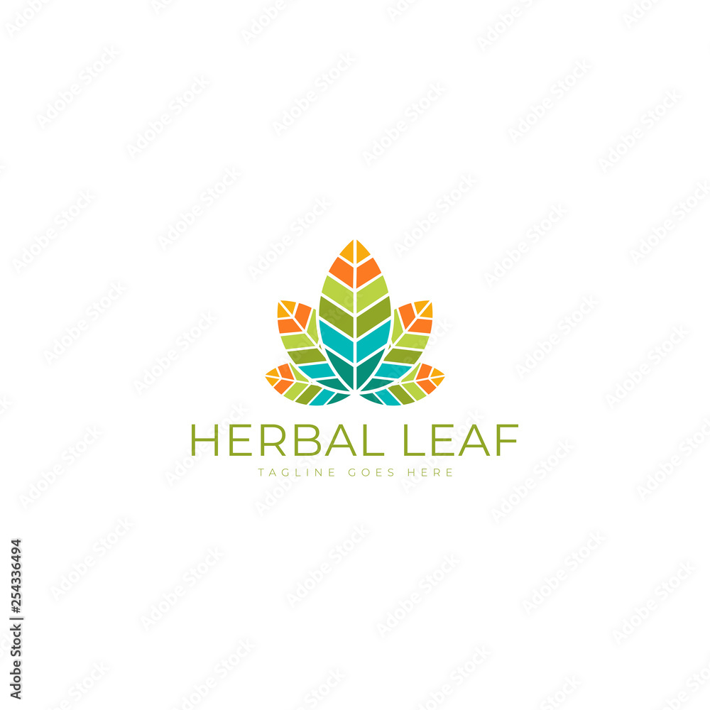 herbal leaf logo