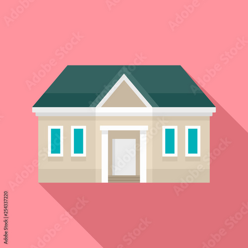 Courthouse icon. Flat illustration of courthouse vector icon for web design