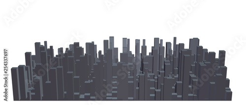 Abstract model of city. Vector illustration.
