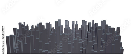 Abstract model of city. Vec...